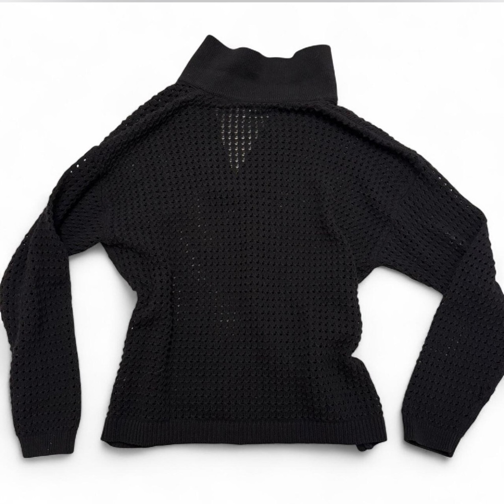 Simply Vera Vera Wang Black Textured Knit Top - Picture 3 of 3